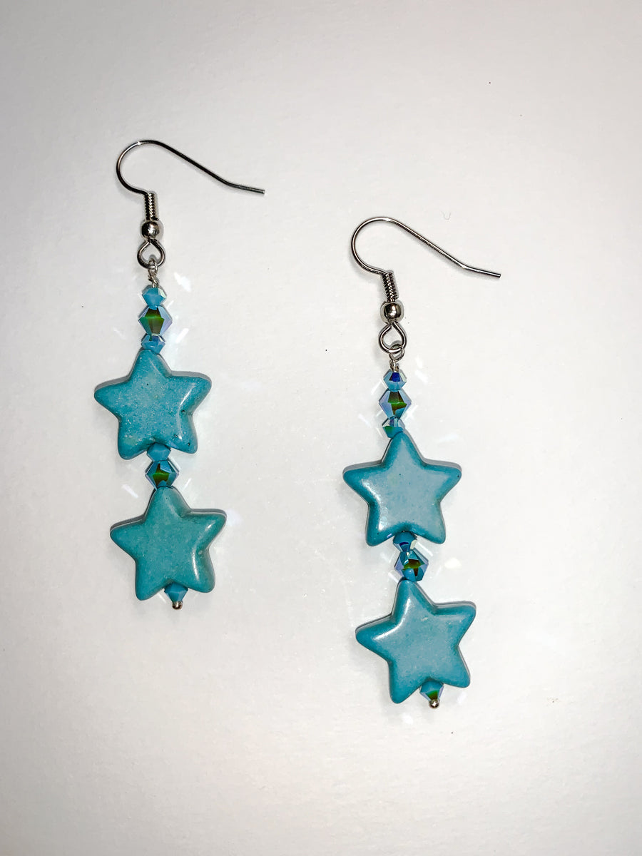 ターコイズ Turquoise STARLIGHT CROSS ピアス★Luxdivine #1031 ピアス | ターコイズ TURQUOISE(12月誕生石) | スタージュエリー