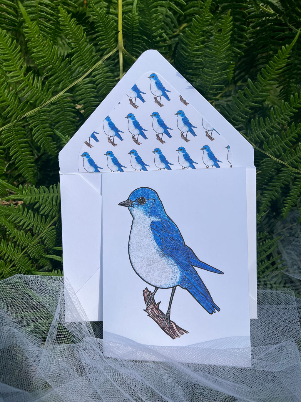 Mountain Blue Bird Greeting Cards (4)